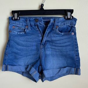 kids blue jean shorts